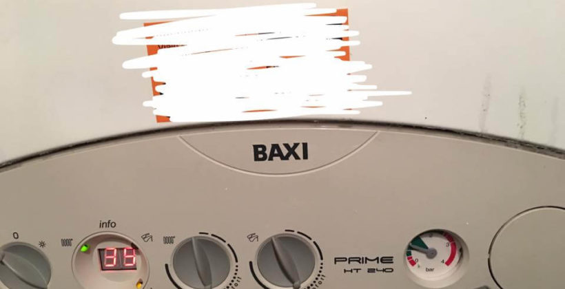 Caldaia Baxi prime HT240: errore E1